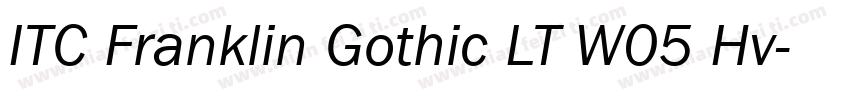 ITC Franklin Gothic LT W05 Hv字体转换